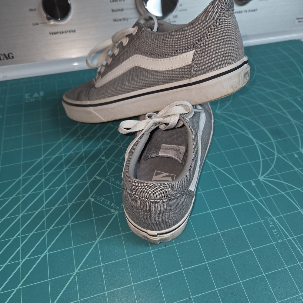 Gray and White Sneakers
